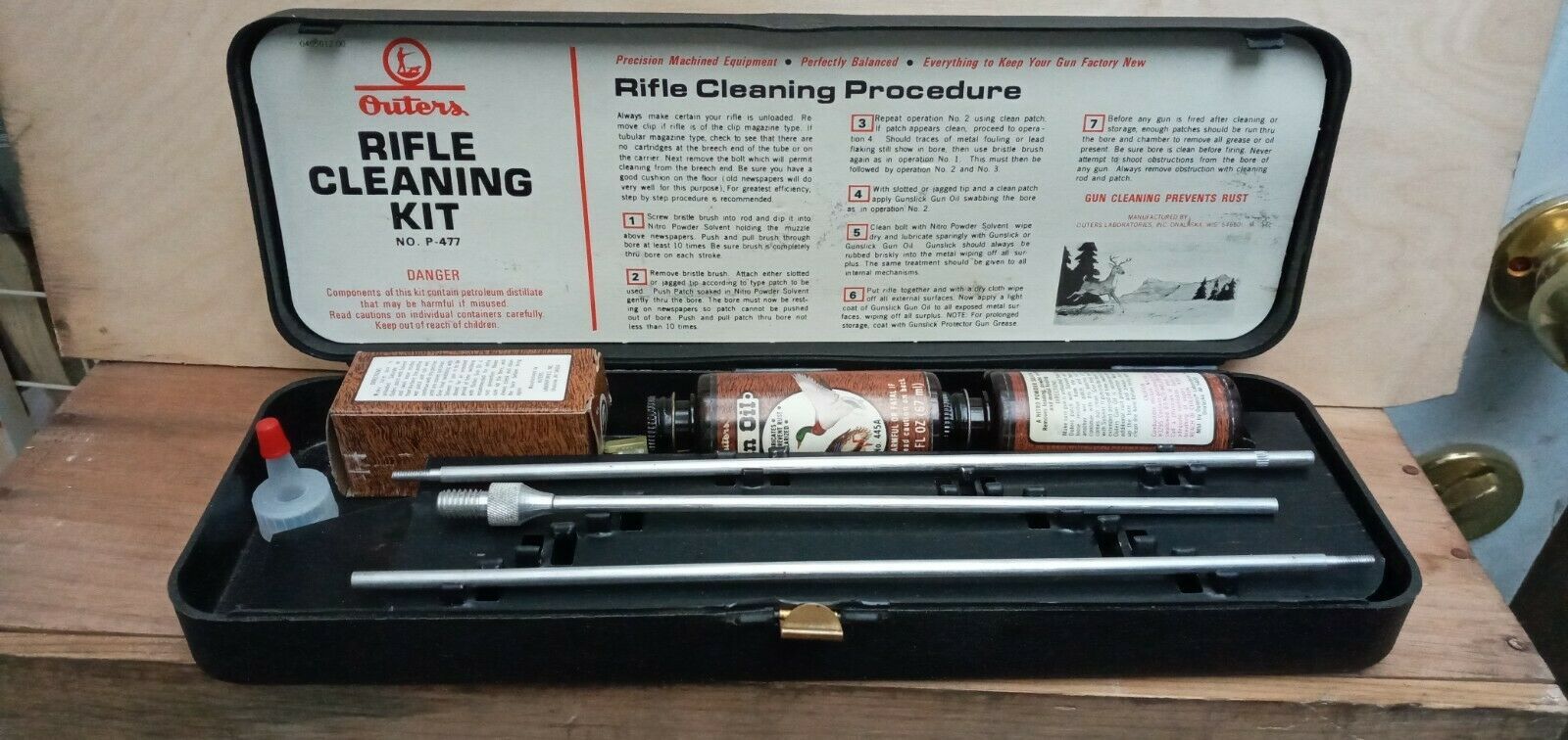 Otters Gunslick Rifle Kit Cleaning Kit Brushes Oil Bore Cleaner Solvent