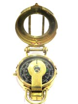 NauticalMart 3" Military Compass Elite Model Solid Brass Pocket Compass image 2