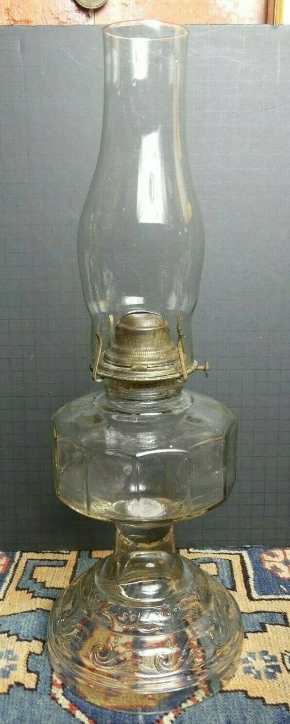 Antique Oil Lamp Aladdin Clear Pressed Gl And 50 Similar Items Oil Lamp Aladdin Clear Pressed Gl