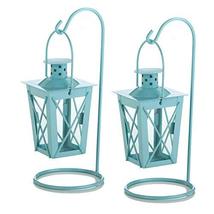 Accent Plus Zings &amp; Thingz 57072501 Sky Blue Candle Lantern Duo - $26.72
