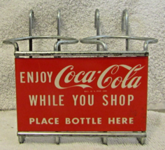 Vintage Enjoy COCA-COLA While You Shop Shopping Cart Metal Soda Bottle H... - $178.19