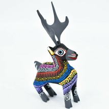 Handmade Alebrijes Oaxacan Copal Wood Carving Folk Art Deer Reindeer Figurine