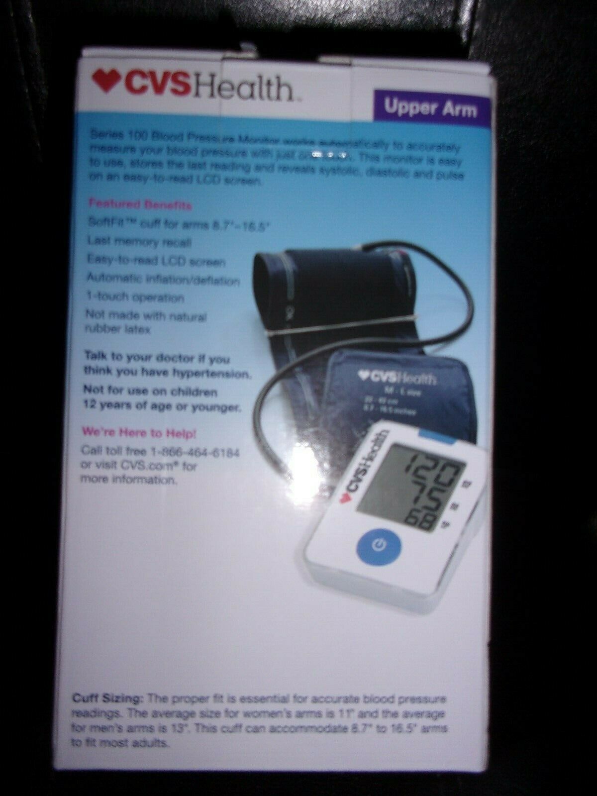 CVS Health Blood Pressure Monitor Series 100 Blood Pressure Monitoring