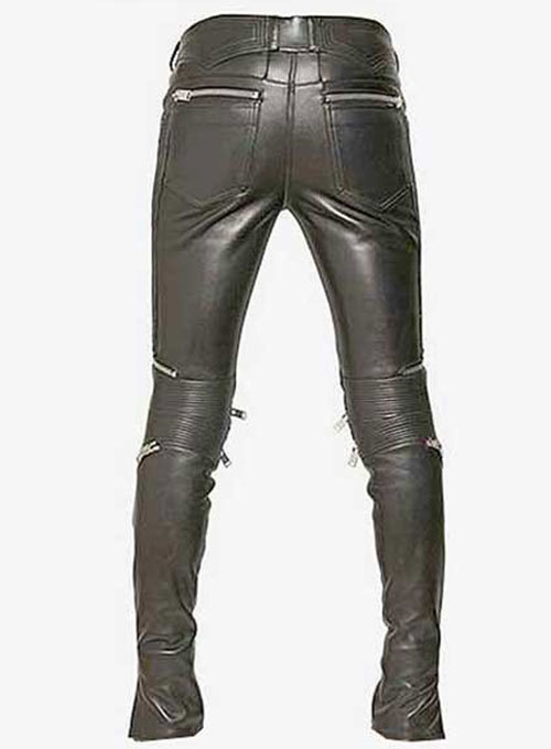 Electric Zipper Mono Leather Pants Pants Black Colour Mono ectric, Women Wasit B