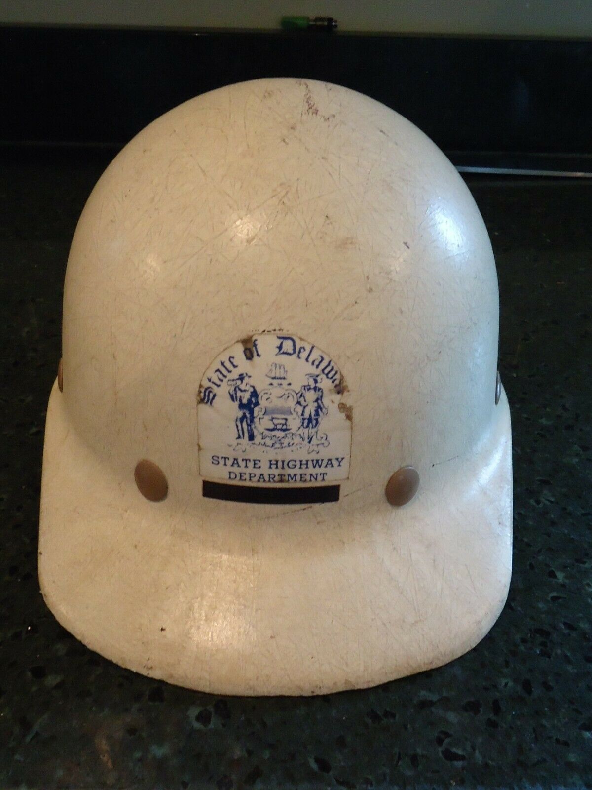 VINTAGE Fibre Metal HARD HAT State Delaware Highway Dept w/ Suspension