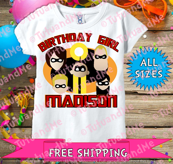 incredibles 2 birthday shirt