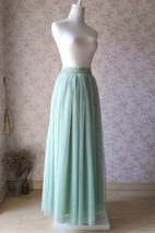 SAGE GREEN Bridesmaid Tulle Skirt Plus Size 2022 Wedding Skirt Outfit High Waist image 3