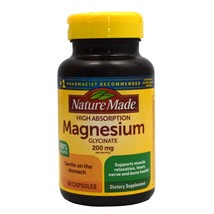 Nature Made Magnesium Glycinate High Absorption Supplement Capsules 60ct... - $16.99