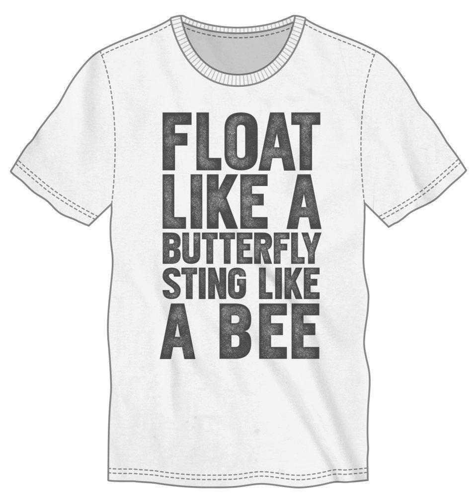 Float Like A Butterfly Sting Like A Bee Men's T-Shirt Short Sleeve ...