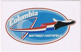 Postcard Crew Insignia NASA Space Shuttle Columbia Mattingly Hartsfield - $3.79