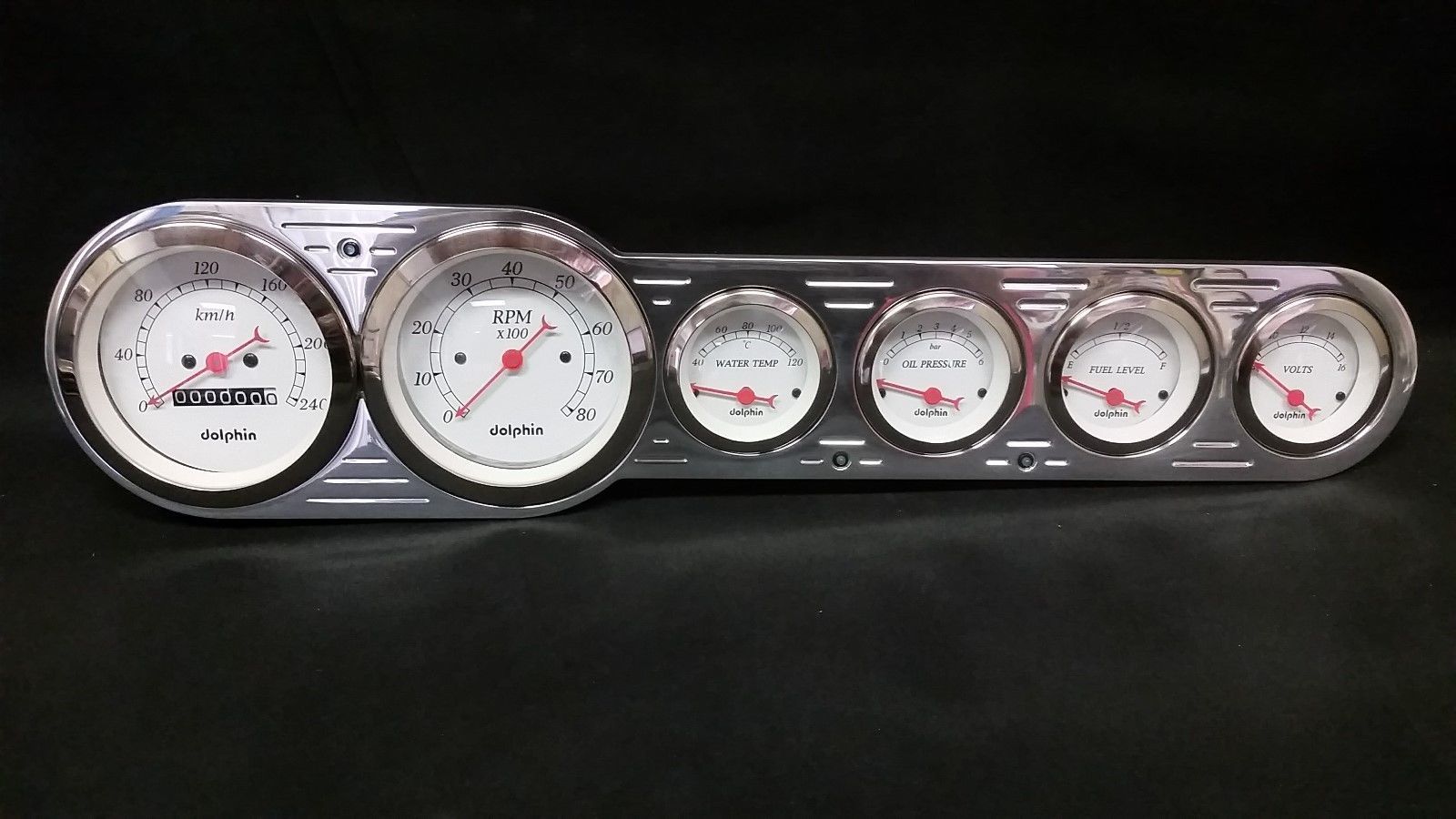 6 GAUGE UNIVERSAL STRAIGHT DASH CLUSTER METRIC Gauges
