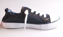 NEW Levi's Denim Blue Girls Stan G Canvas Sneakers Gym Shoes New wo Box 1091100 image 5