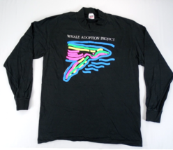 VTG Whale Adoption Project Humpback Conservation Black Earth T-Shirt Size XL USA - $49.45