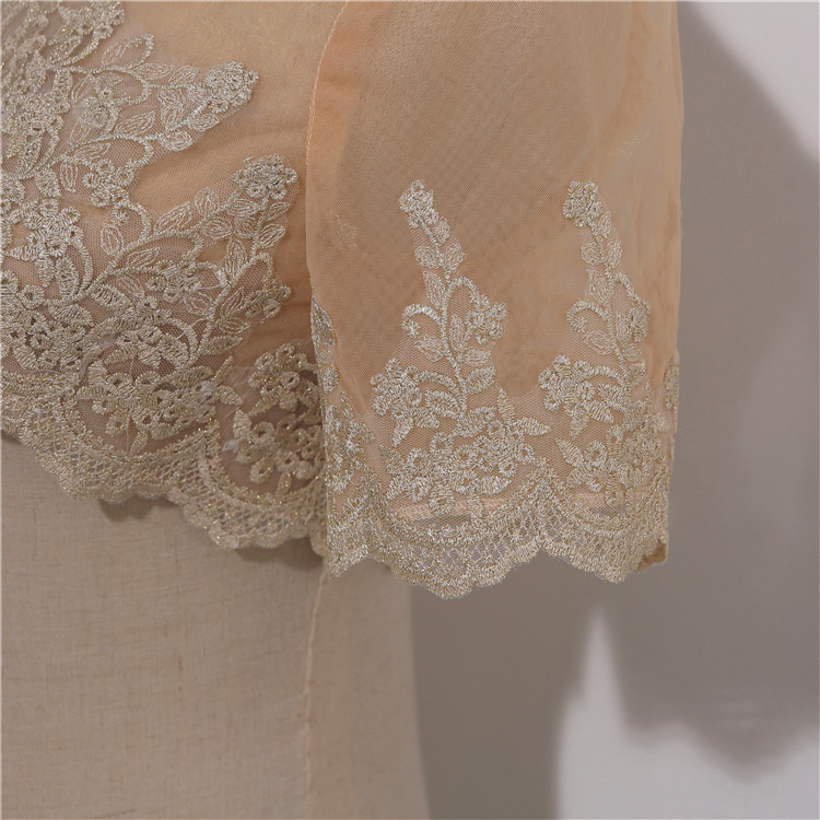 Long Sleeve Wedding Lace Cover Ups Retro Style Lace Bridal Boleros ...
