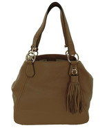 Michael Kors Fulton Grab Hobo Shoulder Bag Acorn Tan Brown Handbag Size ... - £198.84 GBP
