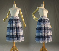 Women Tiered Midi Tulle Skirt Gray Layered Tutu Skirt Holiay Tulle Skirt Custom  image 2