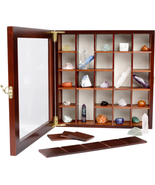 SmartyRocks Adjustable Rock Display Case - Collection Box with Fabric... - $75.49