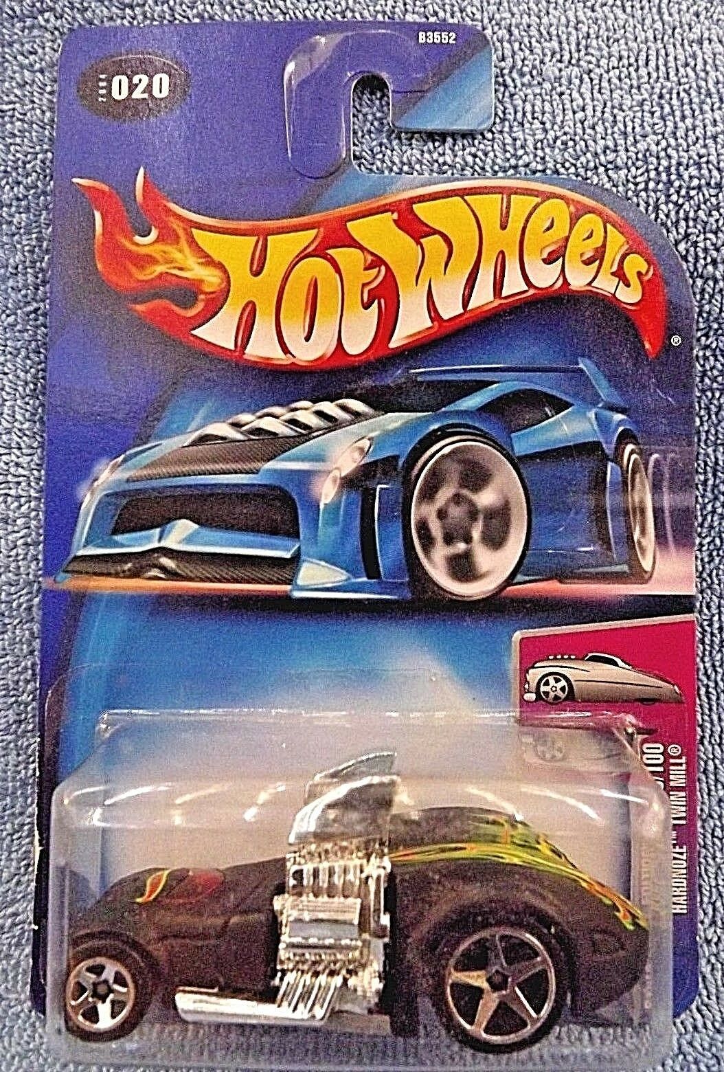 2004 Hot Wheels #20 First Editions 20/100 Hardnoze TWIN MILL Black w/Chrome 5Sp