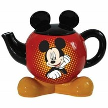 Walt Disney Mickey Mouse Ears and Feet 26 oz Ceramic Teapot, NEW UNUSED ... - $62.88