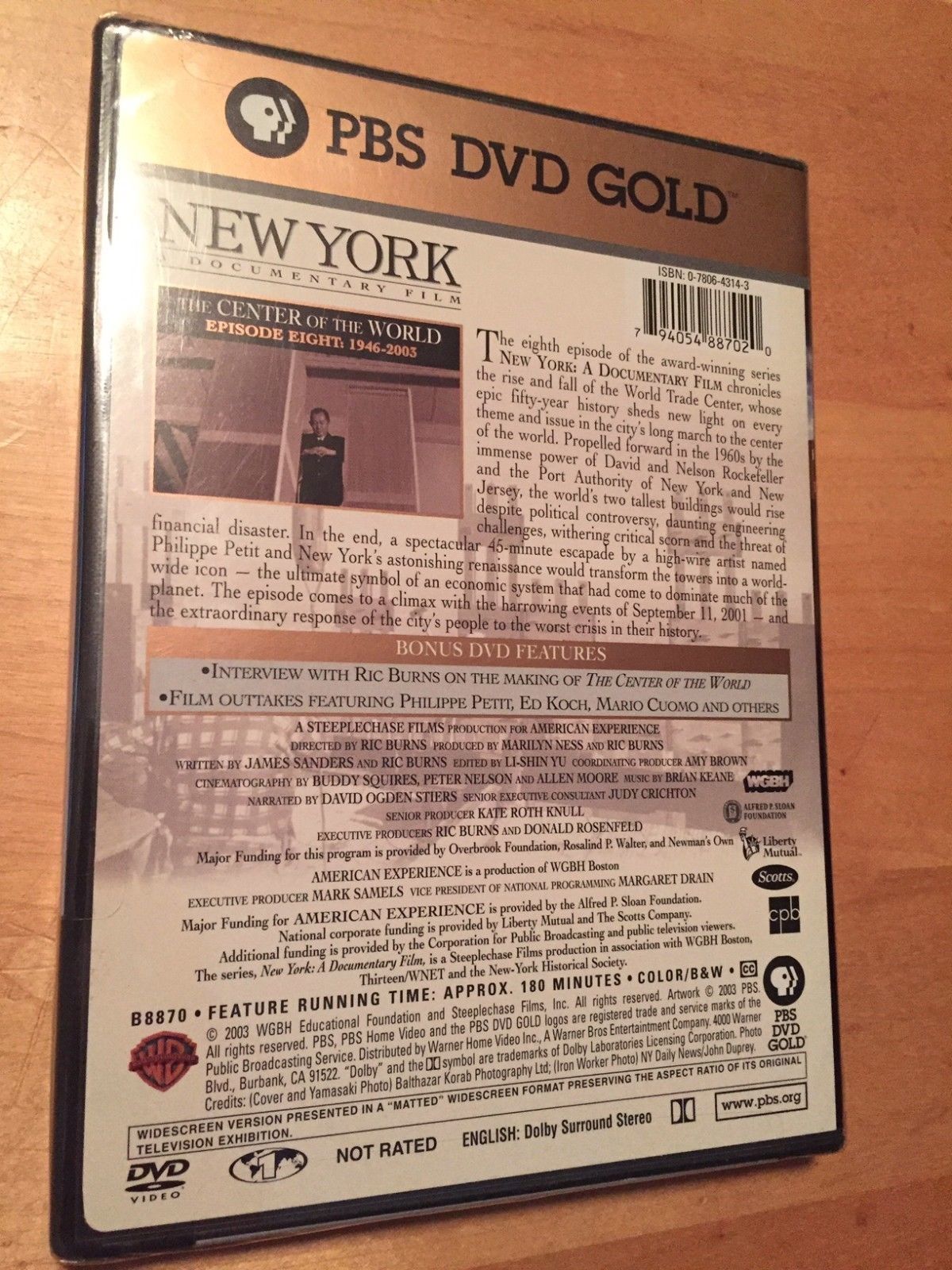 PBS DVD GOLD New York - Center Of The World (Part 8) BRAND NEW ...