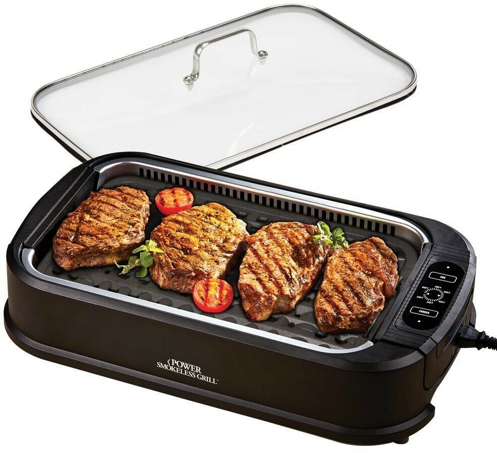 Smokeless Countertop Grill NonStick Removable DishwasherSafe Parts