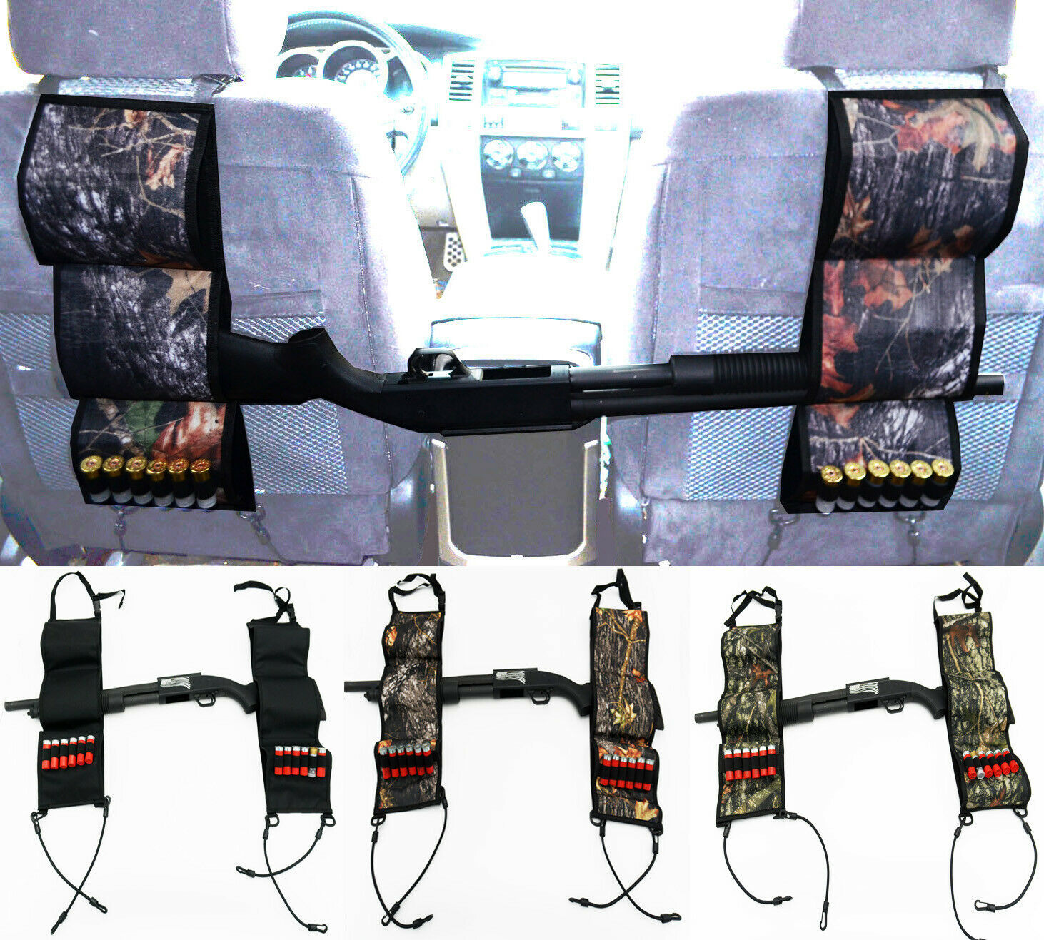 Truck gun rack Seat Back Shotgun Rifle Carrier Holder Vehicle Car Gun