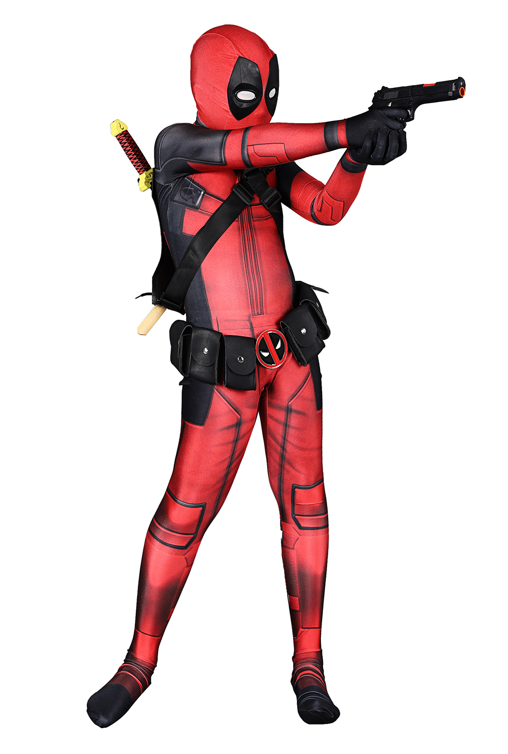 Kids 3D Deadpool Full Bodysuit Cosplay Costume Halloween Lycra Spandex ...