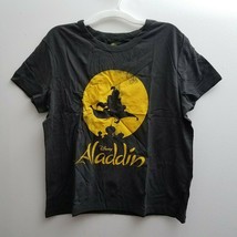 Disney Aladdin T-shirt Black Yellow Silhoutte Short Sleeves Jr Size Large NEW - $4.99