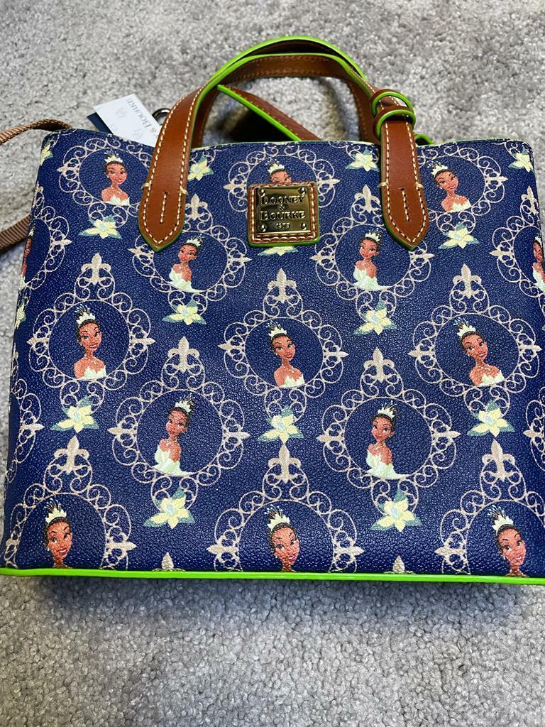 NEW Disney Tink Tinker Bell BLUE Demin Canvas Zippered Tote 