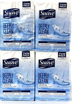 4 Packs Suave Essentials 7.8 Oz Deeply Clean Refreshing 2 Ct Deodorant Soap Bar