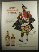 1955 Dewar&#39;s White Label and Victoria Vat Scotch Ad - $14.99