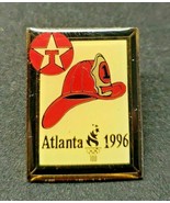 Vitnage Gold Tone Pin 1996 Atlanta Olympics Texaco Fire Hat Logo New Old... - $12.99