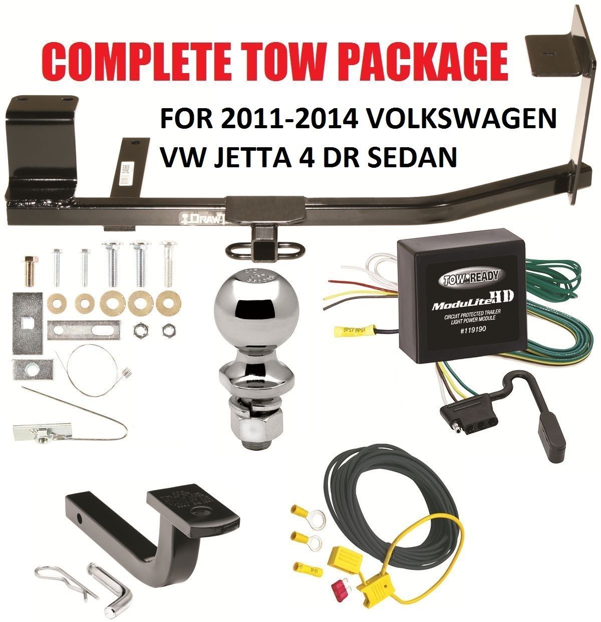 20112014 VOLKSWAGEN VW JETTA 4 DR SEDAN COMPLETE TRAILER HITCH TOW
