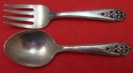 Queen's Lace By International Sterling Silver Baby Serving Set 2pc - $107.91