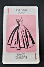 1965 Mystery Date board game replacement card pink # 1 evening gown - $4.99