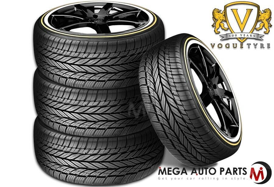 4 Vogue Custom Built Radial VIII 235/55R17 99H White/Gold Sidewall