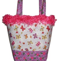 Butterflies Diaper Bag, Purple Diaper Bag For Girls, Purple Butterfly Tote Bag - $70.00