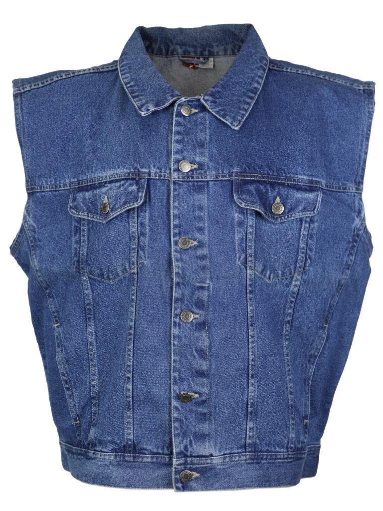 Star Jean Mens Classic Premium Button Up Cotton Denim Jean Jacket Blue
