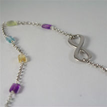 925 SILVER NECKLACE WITH SYMBOL OF INFINITY AND MULTIFACETED STONE  image 11