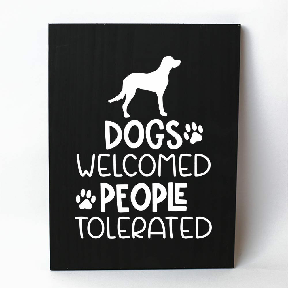 dogs welcome people tolerated pillow