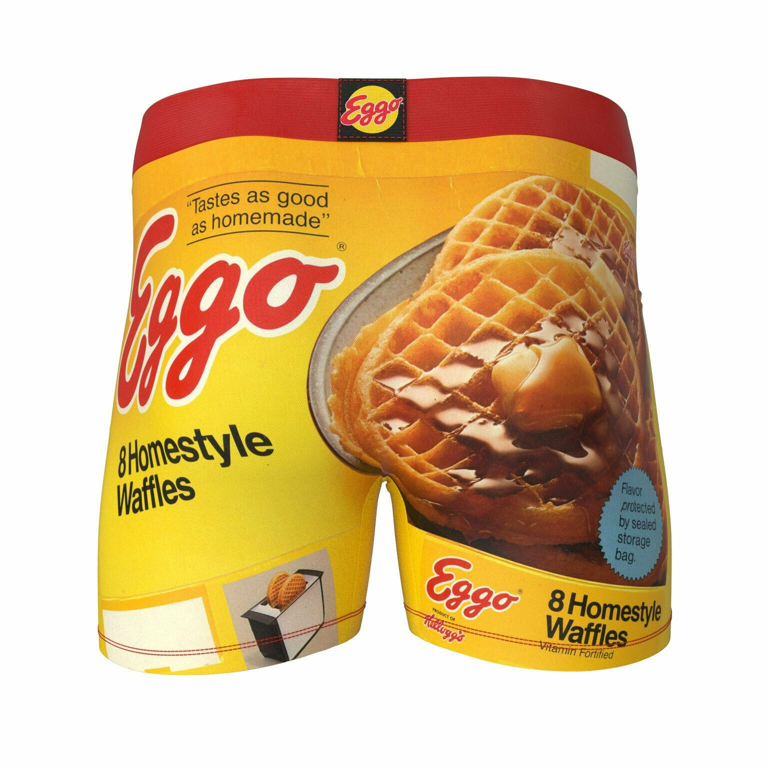 Crazy Boxer Eggo Waffle Boxer Briefs Yellow - Swimwear