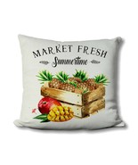 Market Fresh Pillow - Tropical Farmhouse - Wooden Pineapple Crate - Trop... - £8.04 GBP