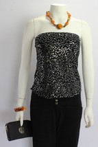Women&#39;s Lingerie Solutions Black Lace Sequin Strapless Shirt - $19.80