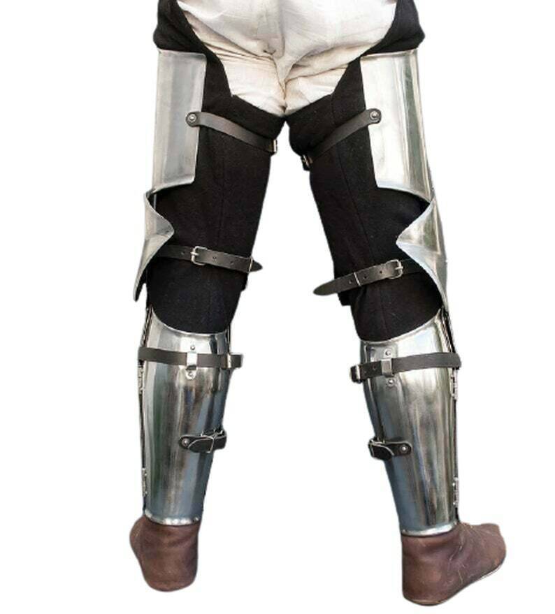 Medieval Leg Combat Armor Set Plate Legs, Cuisses With Poleyns And ...