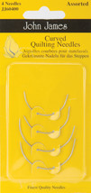 John James Curved Quilting Hand Needles Assorted 4/Pkg - $7.88