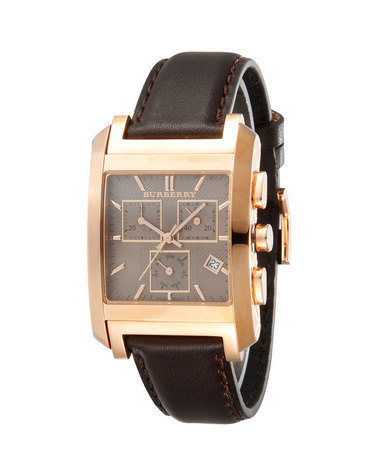 burberry gold chronograph watch