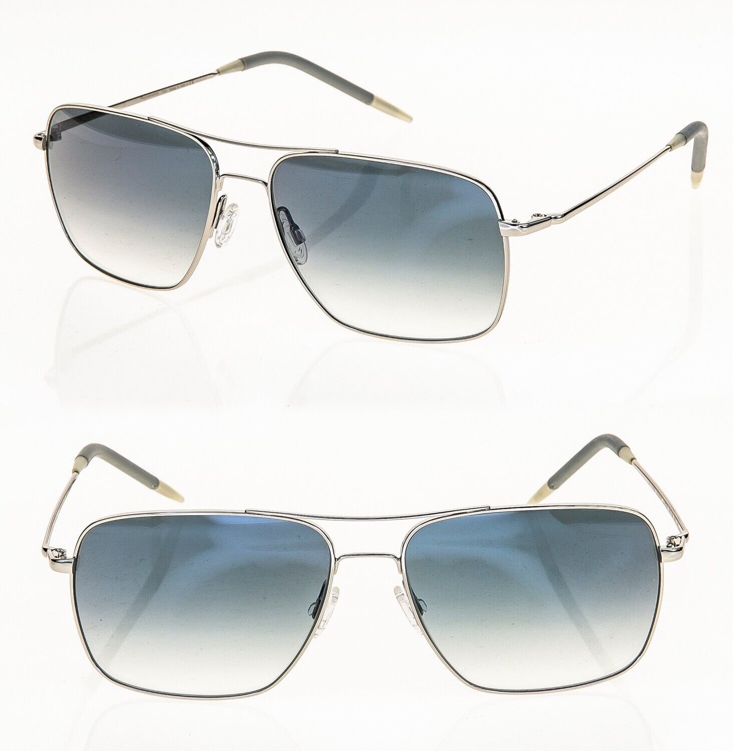 OLIVER PEOPLES CLIFTON OV1150 Metal Silver Blue Photochromic Glass Sunglass 1150