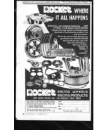 Vintage ROCKET RACING WHEELS 1973 Advertisement Los Angeles CA, +Bonus Ad FREE! - $11.83