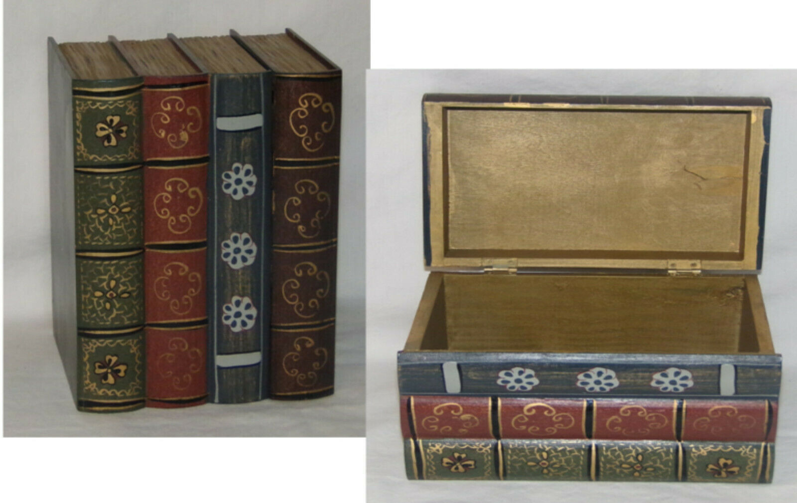 Hideaway Book Box Book Safe Wooden Book Safe Storage Shelf Decor Hinged