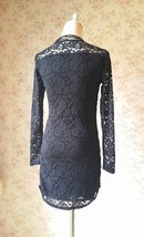 Dressromantic - Women's Black LACE DRESS - Long sleeve-Custom plus size  image 4